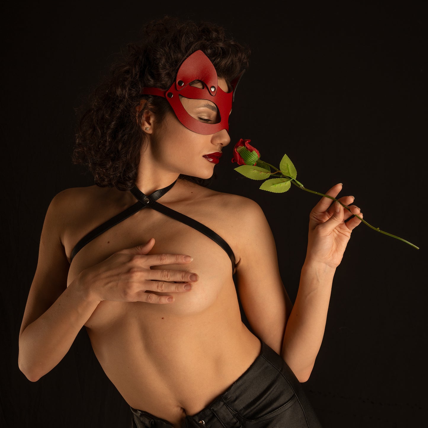 Handcrafted Leather Rose