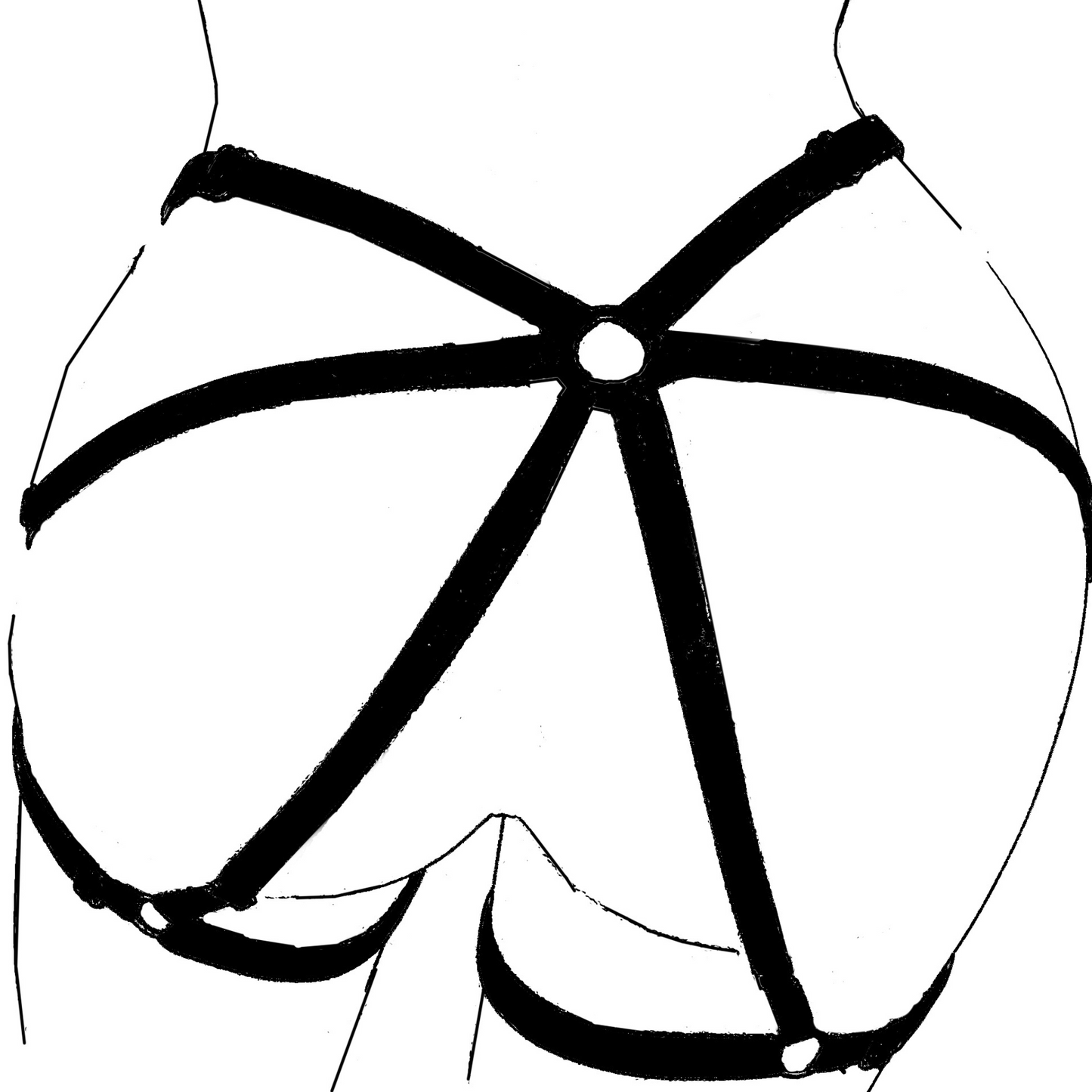 Elastic Cheeky Bottom Harness
